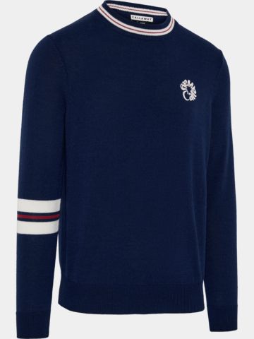 Callaway Legacy LS BLOCKED PULL OVER SWEATER Svetr z pleteniny námořnická modrá