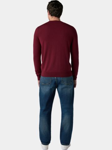 Callaway Legacy LS CREW LOGO SWEATER Svetr Pletený ČERVENÁ