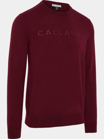 Callaway Legacy LS CREW LOGO SWEATER Svetr Pletený ČERVENÁ