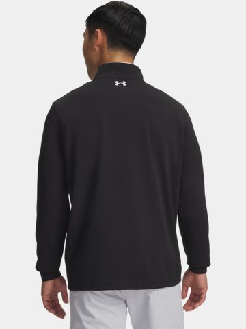 Under Armour MatchPlay 1/4 strečová střední vrstva na zip černá