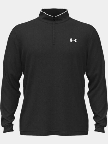 Under Armour MatchPlay 1/4 strečová střední vrstva na zip černá
