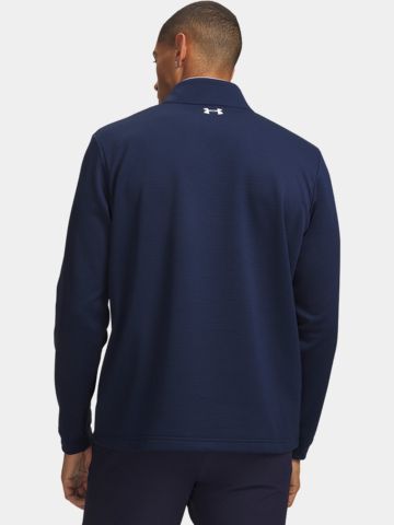Under Armour MatchPlay 1/4 strečová střední vrstva na zip šedá