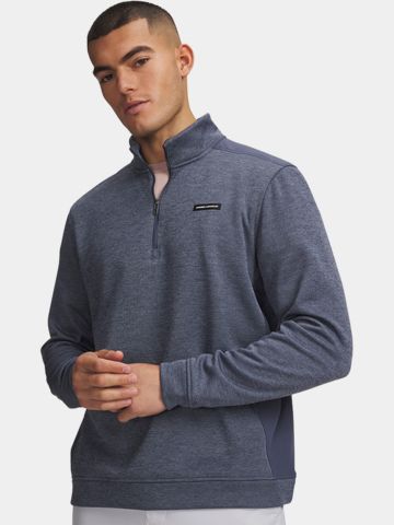 Under Armour Sweaterfleece Hybrid HZ Stretch Midlayer šedá