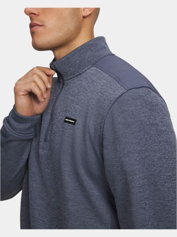 Under Armour Sweaterfleece Hybrid HZ Stretch Midlayer šedá