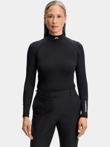 J.Lindeberg Ella Brushed Top – termoprádlo, černé