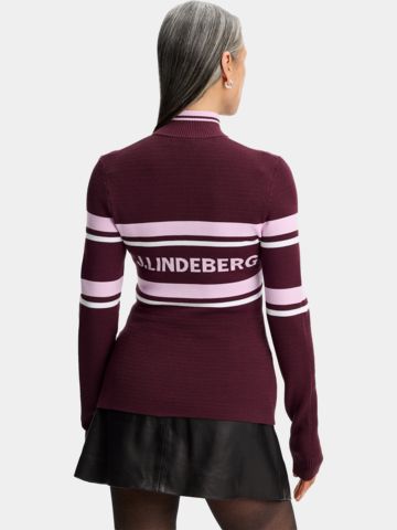 J.Lindeberg Ariadne Zip Troyer Strick bordeaux