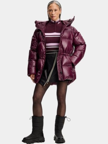 J.Lindeberg Ariadne Zip Troyer Strick bordeaux