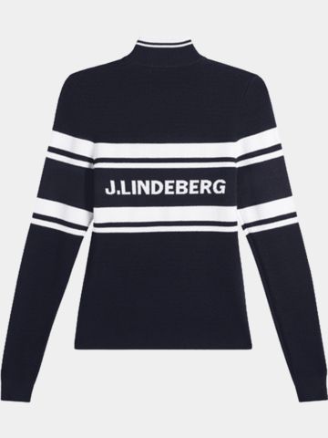 J.Lindeberg Ariadne Zip Troyer, pletený svetr, námořnická modrá