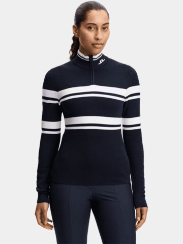 J.Lindeberg Ariadne Zip Troyer Strick navy