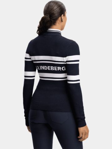 J.Lindeberg Ariadne Zip Troyer Strick navy