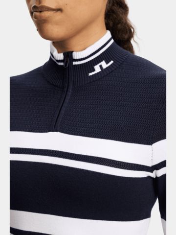 J.Lindeberg Ariadne Zip Troyer Strick navy