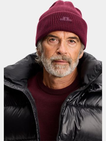 J.Lindeberg Vale Beanie Muetze bordeaux
