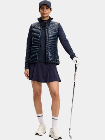 J.Lindeberg Lara Light Down Vest – péřová vesta námořnická modrá