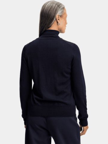 J.Lindeberg Anja Rollkragen Strick navy