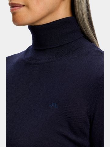 J.Lindeberg Anja Rollkragen Strick navy