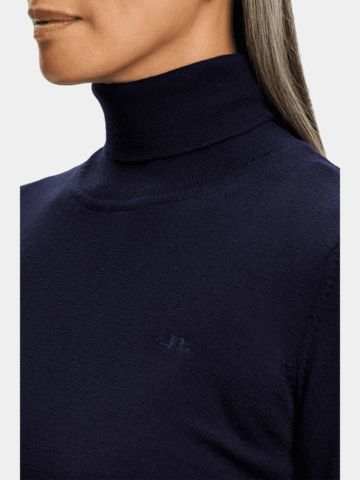 J.Lindeberg Anja Rollkragen Strick navy