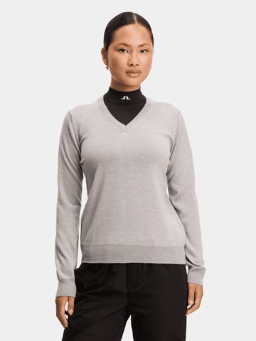 J.Lindeberg Amaya Pullover Strick grau melange