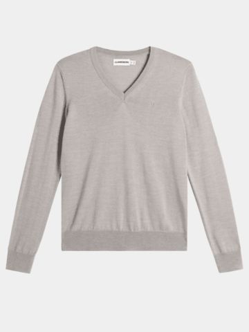 J.Lindeberg Amaya Pullover Strick grau melange