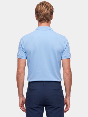 Daniel Springs Baumwoll Pique Halbarm Polo hellblau