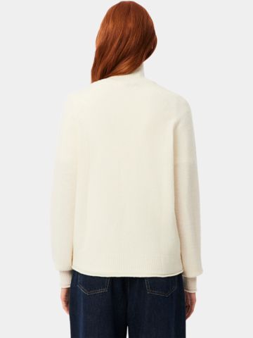 Lacoste HALF-ZIP Pullover Strick ecru
