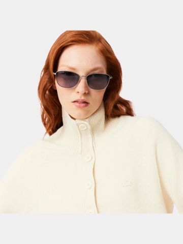 Lacoste HALF-ZIP Pullover Strick ecru