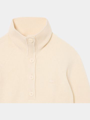 Lacoste HALF-ZIP Pullover Strick ecru