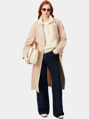 Lacoste HALF-ZIP Pullover Strick ecru