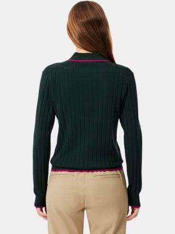 Zelené pletené polo tričko Lacoste