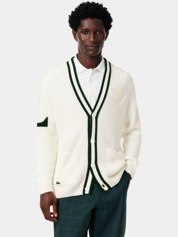 Lacoste CARDIGANS HOMME Jacke Strick ecru