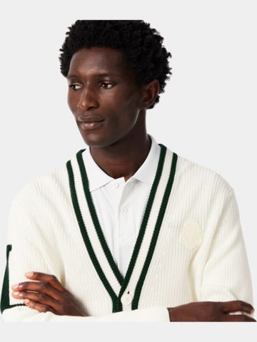 Lacoste CARDIGANS HOMME Jacke Strick ecru