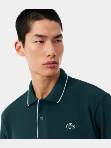 Lacoste MAILLE Polo s krátkým rukávem zelená