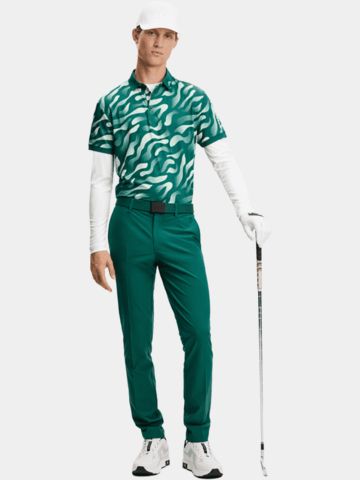 J.Lindeberg Polo s krátkým rukávem Tour Tech Print tmavě zelená