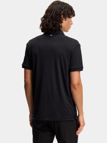 J.Lindeberg Tour Tech polo s krátkými rukávy, černé