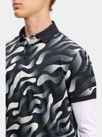 J.Lindeberg Polo s krátkým rukávem Tour Tech Print černá