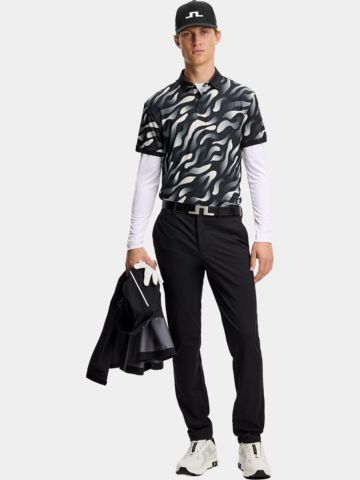 J.Lindeberg Polo s krátkým rukávem Tour Tech Print černá