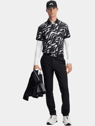 J.Lindeberg Polo s krátkým rukávem Tour Tech Print černá