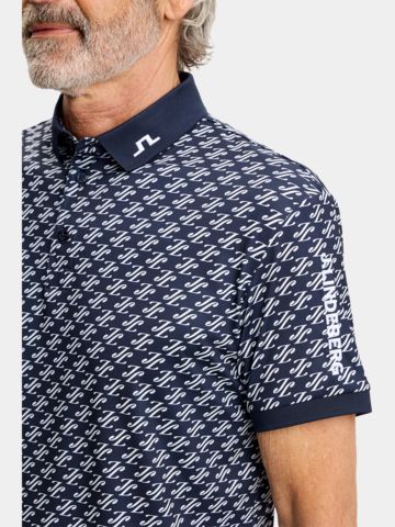 J.Lindeberg Polo s krátkým rukávem Tour Tech Print námořnická modrá