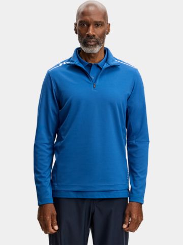 J.Lindeberg Leon Quarter Stretch Midlayer blau