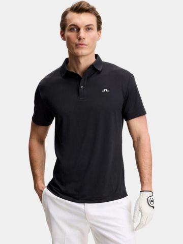 J.Lindeberg Bridge Halbarm Polo schwarz