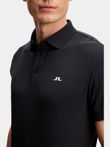 J.Lindeberg Bridge Halbarm Polo schwarz