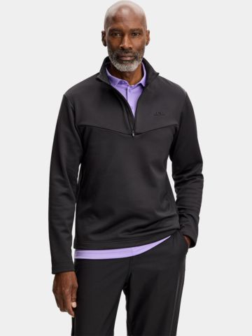 J.Lindeberg Maclean Quarter Stretch Midlayer schwarz