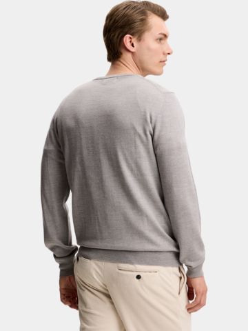J.Lindeberg Lyman Pullover Strick hellgrau
