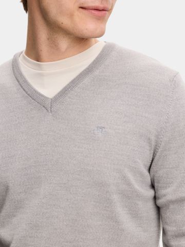 J.Lindeberg Lyman Pullover Strick hellgrau