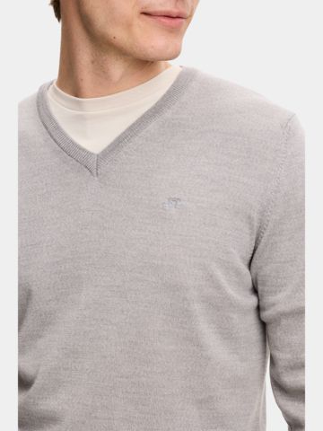 J.Lindeberg Lyman Pullover Strick hellgrau