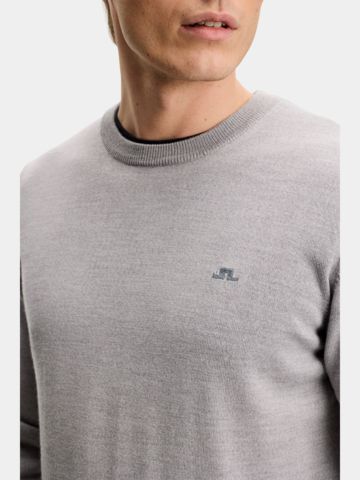 J.Lindeberg Keane Pullover Strick hellgrau