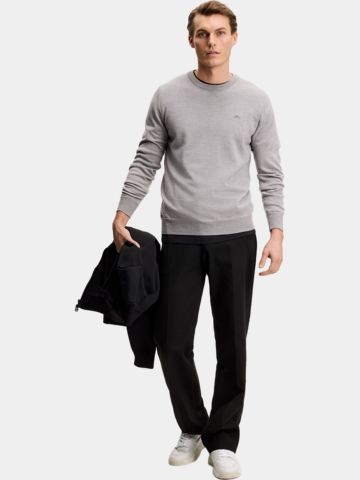 J.Lindeberg Keane Pullover Strick hellgrau