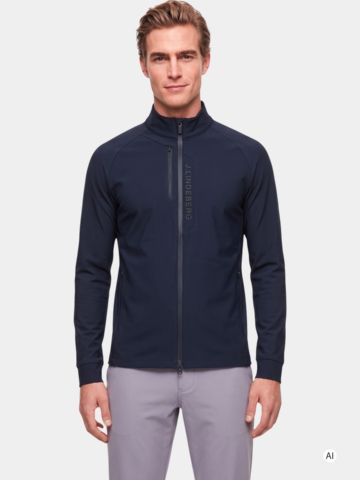 J.Lindeberg Tayler Zip Mid Layer Stretch Jacke schwarz