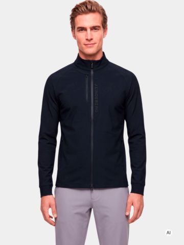 J.Lindeberg Tayler Zip Mid-Layer Stretch Jacket, Black