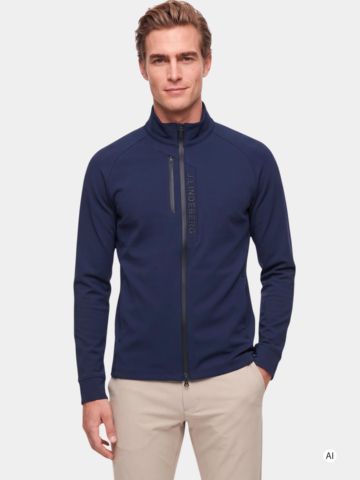 J.Lindeberg Tayler Zip Mid Layer Stretch Jacke navy