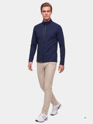 J.Lindeberg Tayler Zip Mid Layer Stretch Jacke navy